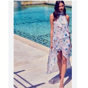 Misa Los Angeles Floral High-Low Dress